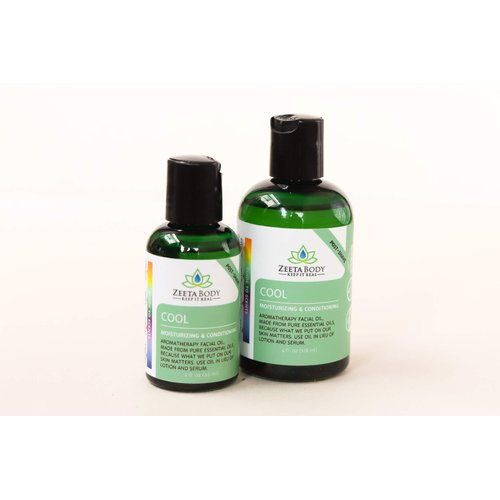 Zeeta Body Cool Shave/Facial Oil - With Real Oils And Herbs 2oz.