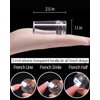 1.1 Inch Clear Silicone Nail Stamper for French Tip Manicure Silicon Jelly Stamp Nail Art Design Tools Soft Rubber Nail Stamping Sponge and Scraper Kit