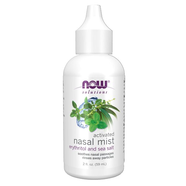 NOW Solutions, Activated Nasal Mist, Soothes Nasal Passages with Erythritol and Sea Salt, 2-Ounce