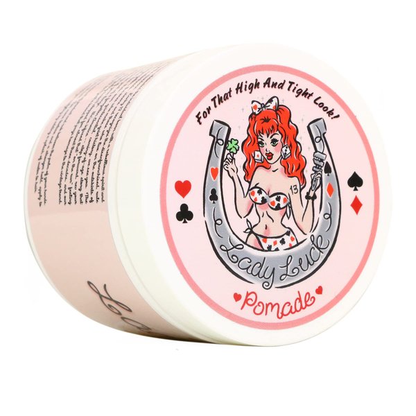 Lucky 13 Barber Supplies Lady Luck Women's Hair Pomade | Water-Based | High Hold | High Shine | Mango Hibiscus Scent, 4oz