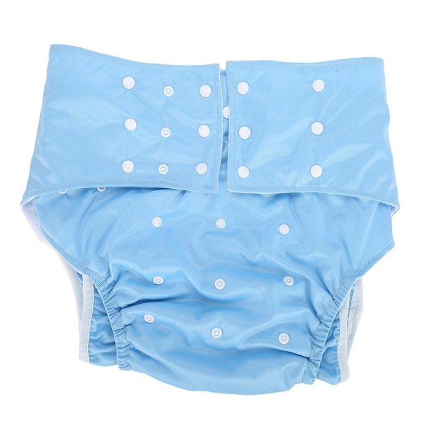 Salmue Washable Adult Diaper, Oversize Reusable Diaper Pants Against Incontinence, Used with Reusable Diaper Pad, Dual Opening Pocket Adjustable Leak- for The Elderly and Disabled
