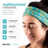 ChalkTalkSPORTS RokBAND Multi-Functional Food Themed Neck Gaiter or Headband | Banana Pattern | Blue