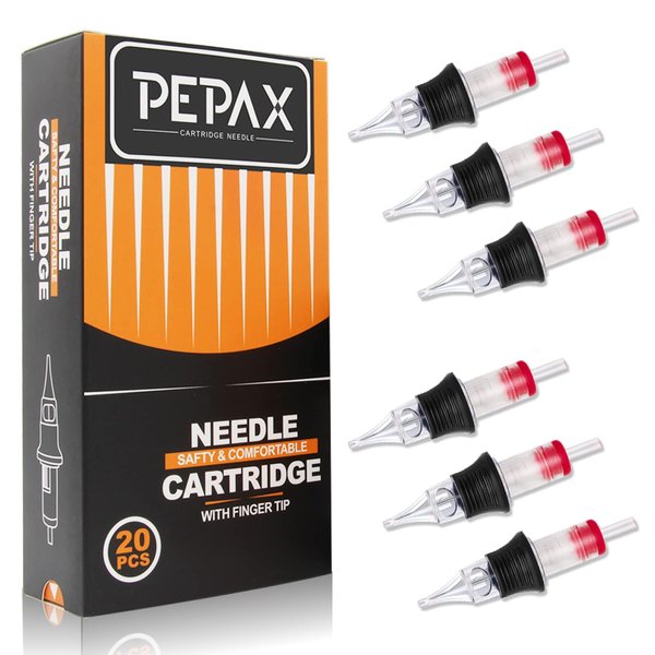 Tattoo Cartridge Needles - 20Pcs Disposable Tattoo Needles Cartridge Finger Ledge Integration Tattoo Cartridge Needles Standard 7RL Needles for Cartridge Tattoo Pen Machine(1007RL)