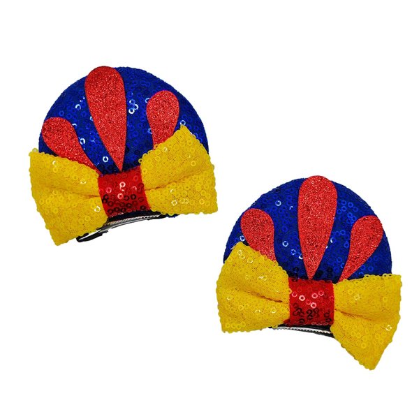 ZHENNAN Mouse Ears Hair Clips for Women, Princess Snow White Clips for Adult