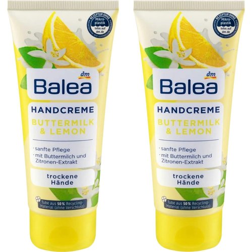 Hand Cream Buttermilk & Lemon with Panthenol and Olive Oil 2 x 100 ml, Germany.