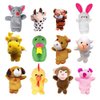 12 Pack Plush Animal Finger Puppet Toy with Valentine's Greeting Cards, Valentine School Classroom Prize Party Favor Toys, Valentine Gift Exchange