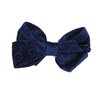 Hair Bow Velvet With Design 4.75 Inch for Girls - Navy