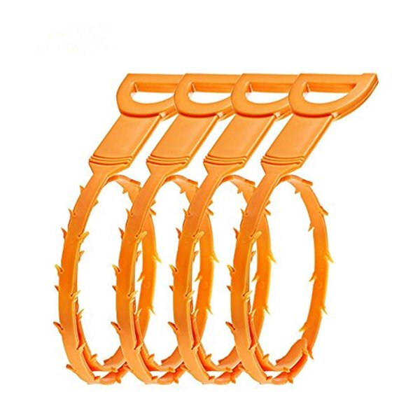 MIFXIN Hair Drain Clog Remover 20 Inch Flexible Hair Drain Catcher Sewer Pipe Cleaner Relief Cleaning Tool for Sink Tube Drain, Perfect for Strainers Pipes Bathroom Kitchen Shower (4 Pack)
