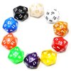 SmartDealsPro 10-Pack 20 Sided Dice D20 Polyhedral Dice for DND RPG MTG Table Game (Color 1)