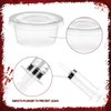 Uiifan 120 Pcs Halloween Party Supplies Blood Bags for Drinks Jelly Syringes 2 Oz Jell Shot Cups with Lids Pill Candy Bottles Vampire Drink Pouches Containers for Zombie Props Nurse Party Decorations