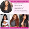 Wear and Go Glueless Wigs Human Hair Pre Plucked Pre Cut Deep Wave Lace Front Wigs Human Hair 6X5 HD Lace Closure Wig Human Hair for Black Women 180% Density Brazilian Ready to Go Wig Bleached Knots