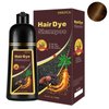 Natural Brown Hair Dye Shampoo Root Touch Up,Long Lasting Easy to Use 10 Minutes Hair Shampoo for Women,Magic Hair Care Semi-Permanent Root Cover Up Hair Shampoo,3IN1 Color Shampoo 16.9 FL OZ(Coffee)