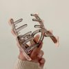 Heart Hair Claws for Women for Thick Hair French Hair Barrettes (Pink)