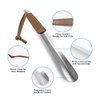 Charmount Metal Shoe Horn - 12 Inch Long Shoe Horns for Senior, Men, Women, Kids, Stainless Steel Shoehorn with Handle (Durable, Upgraded 2mm Thick)