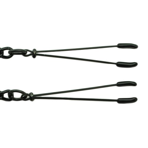 Black Tweezer Clamp W/Link Chain