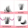 Lash Clusters DIY Eyelash Extensions 168 Clusters Lashes D Curl 0.07 Natural Individual Lash Extensions Mixed Tray False Eyelashes Soft & Strong Thin Band DIY at Home (F34-0.07D, 8-16mm)