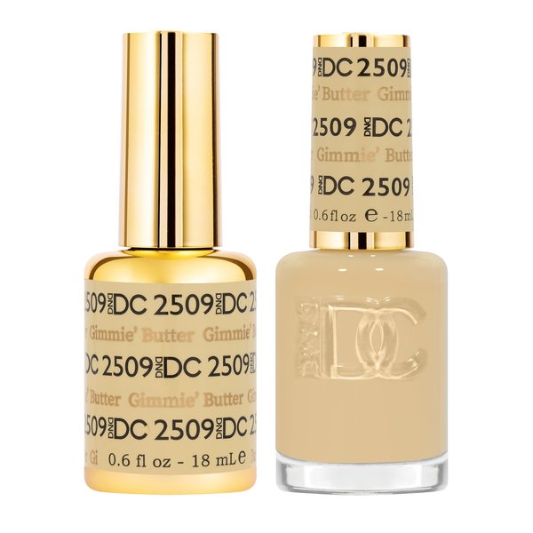 DND Gel Polish Set - 1 each of Gel Polish and Nail Polish, 2509 Gimmie’ Butter, 0.5 Fl Oz