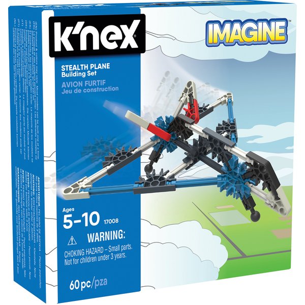 K'NEX - Stealth Plane Building Set 60 Pieces For Ages 5+ Construction Education Toy