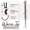 Dreamlover Y2K Braided Hair Bun Extensions, Pre Braided Ponytail Extensions with Hair Ties, Synthetic Long Pony Tail Hair Extensions for Women, Stylish Girls Fake Hairpieces, Light Brown, 2 Pieces