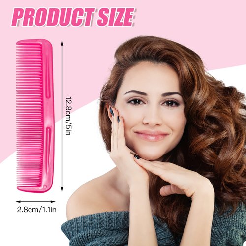 100 Pieces Colorful Hair Combs, Pocket Hair Combs Fine Dressing Comb for Women and Men