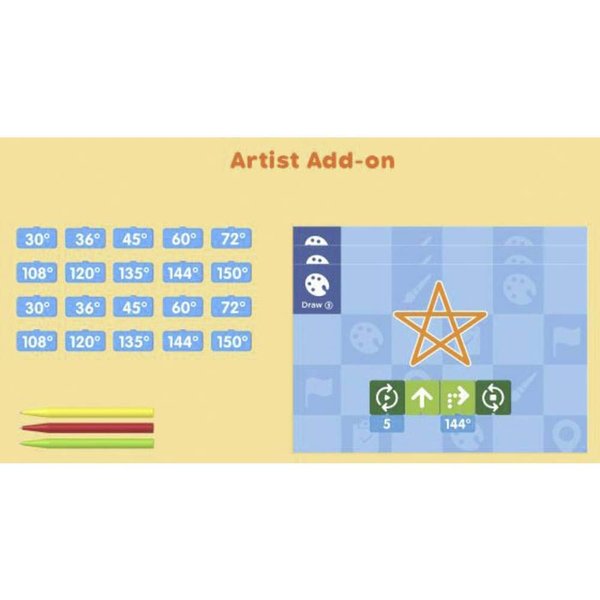 Matatalab Artist Add-on Coding Set Coding Robot, Screen-Free STEM Educational Toy to Learn Code for Kids Ages 4-9