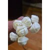 CraftbuddyUS Cream 7pcs 25mm Fabric Rose Wedding Hair Pins
