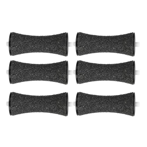 GOMINYUF 6 Pack Replacement Roller for Amope Pedi Foot File, Upgrade Concave Shape Roller for Cracked Heel-Extra Coarse