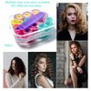 MOODKEY 30PCS Plastic Hair Rollers Set, Heatless Curler Hair Rollers Hair Curlers Snap on Rollers Self Grip Rollers Hairdressing Curlers Tools for DIY Hairdressing Hair Salon (5 Size,purple brush)