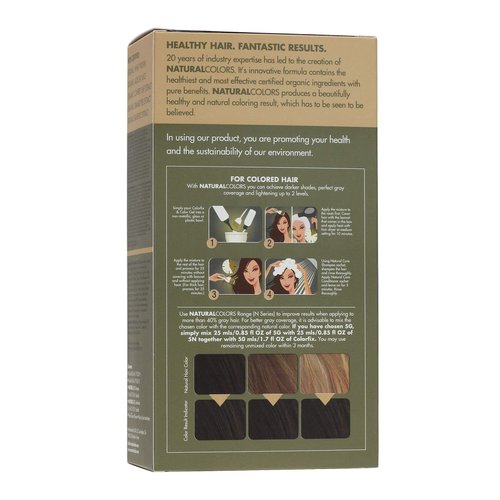 ONC NATURALCOLORS (5G Light Golden Brown) 4 fl. oz. (120 mL) Heat Activated Permanent Hair Dye with Certified Organic Ingredients, Ammonia Free, Vegan Friendly, 100% Gray Coverage