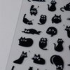 Black Cat Nail Art Stickers Decals 3D Cute Cat Nail Stickers 4PCS Kawaii Cartoon Animal Self-Adhesive Nail Decals Nail Art Supplies Cute Cartoon Manicure Sliders for Women Girls Nail Art Decorations