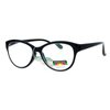 SA106 Cat Eye Multi 3 Focus Progressive Reading Glasses Black 1.5
