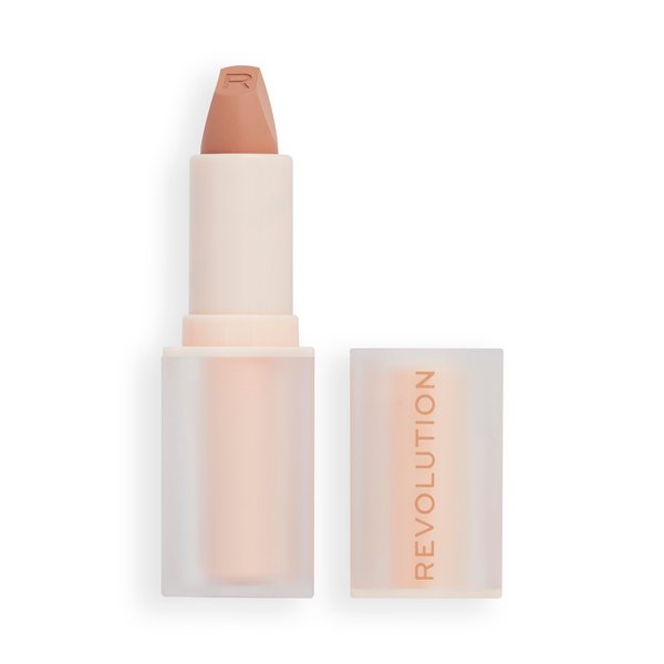 Revolution Beauty, Lip Allure Soft Satin Lipstick, Highly Pigmented & Smudge Proof, Long Lasting Creamy Satin Finish, Contains Vitamin E, Lover Nude, 0.11 Oz