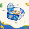 LOJETON Kids Ball Pit, Pop Up Children Play Tent, Toddler Ball Pool Baby Crawl Playpen with Basketball Hoop, Portable Toys Gifts for Girls Boys - Balls Not Included, 4ft/120cm, Ocean