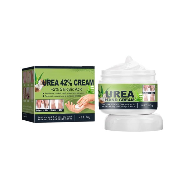 42% Urea 2% Salicylic Acid Hand Foot Cream - Plant Ingredients Urea Cream Moisturizing and Hydrating Working Hands Cream Cracked Heel Treatment Urea Cream for Feet