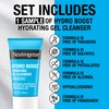 Neutrogena Hydro Boost Water Cream Face Moisturizer with Hyaluronic Acid, 72-Hour Hydration, 1.7 Fl Oz, & Hydro Boost Hydrating Gel Face Cleanser Trial Size, 0.5 Fl Oz, Skincare Set, 2 Pack