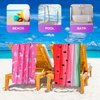 Watermelon Microfiber Beach Towel, 24"x48", Small, Lightweight, Quick Dry, Sand Free, Perfect for Kids, Girls, Women, Red Watermelon Design, Ideal Swim, Bath, Pool Towel, Unique Watermelon Gifts