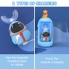 FTOYIN Kids U Shaped Electric Toothbrush with 3 Brush Heads, Sonic Toothbrush Kids with 5 Modes, 45s Smart Reminder Cartoon Astronauts 360-Degree Cleaning IPX7 Waterproof Design for Age 2-12