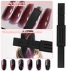 4Pcs Cat Eye Magnet for Nails, Nail Magnets Cateye Magnet for Nails Art, Double-Head Nail Magnetic Cat Eye Gel Nail Polish Magnet Wand Strong Suction Board Nail Manicure Tool Set for Salon DIY Home