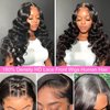 Drosuud 13x6 Body Wave Lace Front Wigs Human Hair 13x6 HD Lace Frontal Wigs for Women Human Hair Pre Plucked with Baby Hair Brazilian Virgin Human Hair Lace Front Wigs 28Inch
