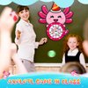 HyDren Axolotl Party Game 31x24 Axolotl Dart Board with 12 Sticky Balls Axolotl Party Favors Axolotl Birthday Party Decor Gift for Indoor Outdoor Game