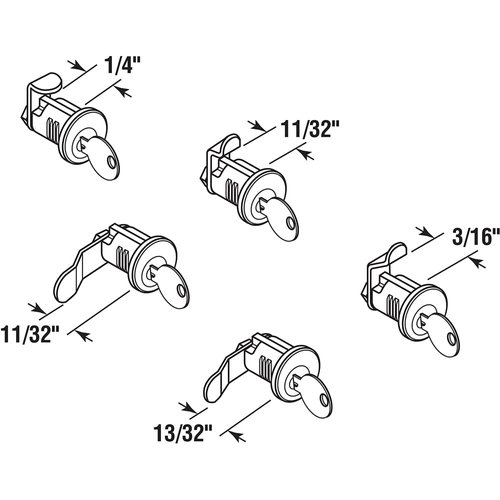 Prime-Line S 4140 Mailbox Lock – Replacement, Multipurpose Mailbox Lock for Several Brands – ILCO 1003M Keyway, Opens Counter-Clockwise with 90º Rotation, Nickel Finish (1 Set)