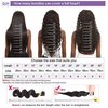 Aatifa Deep Wave Bundles with Closure 9A 100% Unprocessed Virgin Human Hair Deep Wave Bundles with Closure 4x4 Free Part Lace Closure and Bundles Human Hair Extensions (22/24/26+20 Inch)