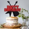 Qertesl Guitar Cake Topper，Music Theme Cake Topper，Music Note Birthday Cake Toppers Decorations For Musician Birthday Party Rock Theme Party Guitar Theme party Supplies