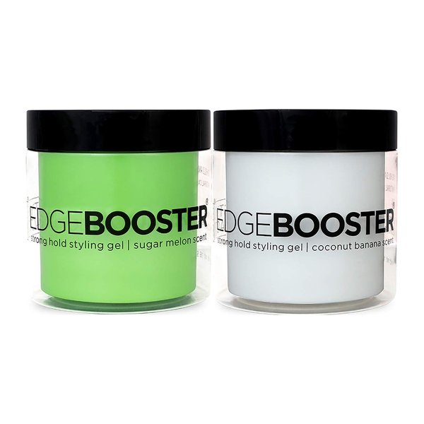 2 Jars of Edge Booster Styling Gel 16.9 oz (Sugar Melon + Coconut Banana)