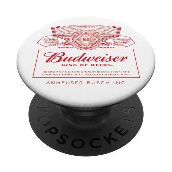 Budweiser Can Label PopSockets Stand for Smartphones & Tablets PopSockets PopGrip: Swappable Grip for Phones & Tablets PopSockets Adhesive PopGrip