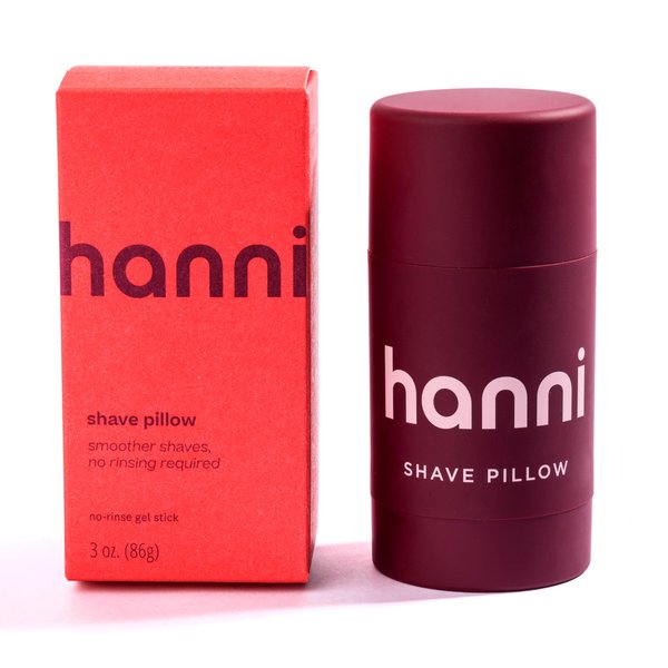 hanni Shave Pillow, Shaving Gel for Women and Men, Hair Removal Products for Pubic, Body Hair or Legs, In-Shower/Waterless Razor, Travel Friendly Skin Care Moisturizer, Women's Grooming, 3 oz