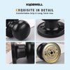 KNOBWELL 2 Pack Black Closet Door Knobs Dummy Door Knob, Individual Dummy Door Knob Single Side, Matte Black Interior Door Knobs, Easy Installation