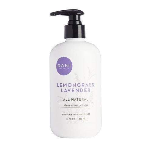 DANI Naturals Hand & Body Lotion - Calming Lemongrass Lavender Scented Moisturizing Lotion for Dry Skin, Deep Hydration Lotion for Women, with Natural & Organic Ingredients, For All Skin Types - 12 Oz