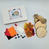 Ink and Trinket Kids DIY Thanksgiving Craft Kit for Kids, Includes Supplies for Turkey, Owl, and Scarecrow, DIY Fall Ornaments, Made with Eco Friendly Pine Wood Slices