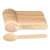 Bless-International (Pack Of 100) Eco-Friendly-Spoons-100%-Organic Natural-Durable-Wooden-Cutlery Heavy-Duty-Premium-Disposable For-Parties-Picnics-Big-Event-Daily-Use Heat-Resistant-&-BPA-Free-6"